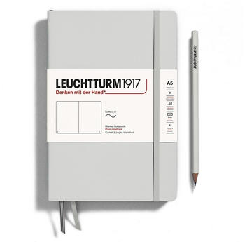 Leuchtturm1917 Medium Softcover A5 123 nummerierte Seiten blanko Natural Colours Light Grey (367262)