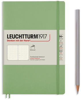 Leuchtturm1917 Paperback Softcover B6+ 123 nummerierte Seiten punktkariert Salbei (363934)