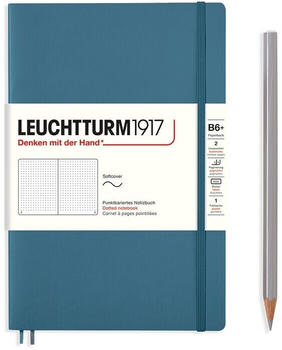 Leuchtturm1917 Paperback Softcover B6+ 123 nummerierte Seiten punktkariert Stone Blue (365643)