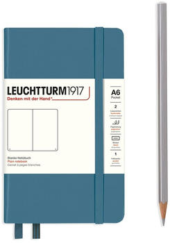 Leuchtturm1917 Pocket Hardcover A6 187 nummerierte Seiten blanko Stone Blue (365629)
