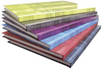 Kladde A4 Hardcover 90g/qm 96 Blatt blanko sortiert