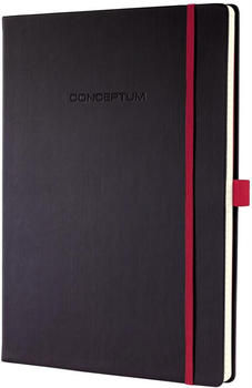 sigel Conceptum A4 194 Seiten Hardcover liniert 80g/qm black-red