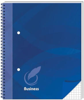 RNK Spiral-Notizbuch Business A5 blau kariert (46758)