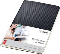 SIGEL CO864 Notizheft Conceptum, ca. A6, kariert, Softcover, schwarz