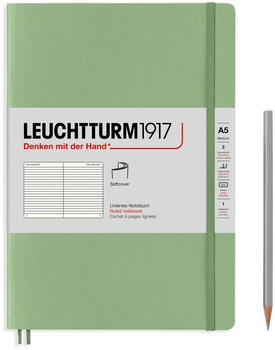 Leuchtturm1917 Medium Softcover A5 123 nummerierte Seiten liniert Salbei (361590)