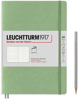 Leuchtturm1917 Medium Softcover A5 123 nummerierte Seiten punktkariert Salbei (361592)