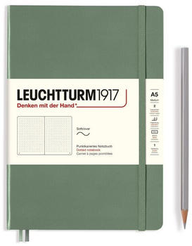 Leuchtturm1917 Medium Softcover A5 123 nummerierte Seiten punktkariert Smooth Colours Olive (365504)