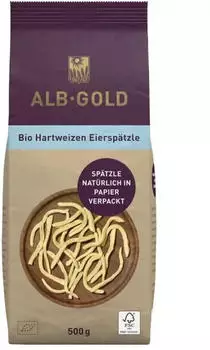 Alb-Gold Bio Eiersp&auml;tzle Hartweizen 500g