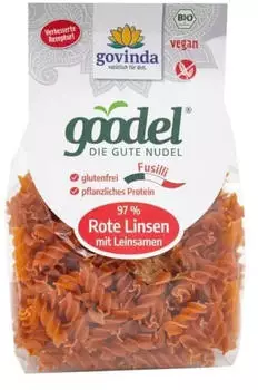 Govinda Fusilli Rote Linsen Leinsaat Bio 250g