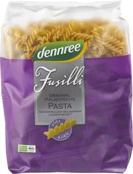 dennree Hartweizen-Fusilli Vollkorn Bio 1kg