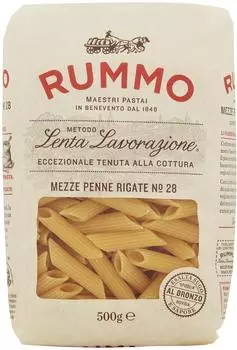 Rummo Mezze Penne Rigate No.28 Hartweizennudeln 500g