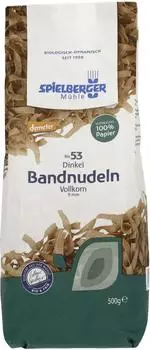 Spielberger M&uuml;hle Dinkel-Vollkorn-Bandnudeln 9mm Bio 500g