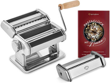 Springlane Nudelmaschine Nonna + Linguineaufsatz Silber
