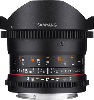 Samyang 12mm T3.1 ED AS NCS Fish-eye VDSLR [Micro Four Thirds]