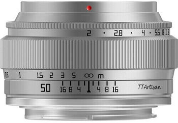 TTArtisan 50mm f2 Canon EF-M silber