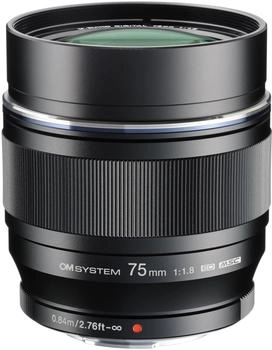 OM System M.Zuiko Digital ED 75mm f1.8 schwarz