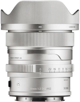 Sigma 20mm f2 DG DN Contemporary L-Mount silber