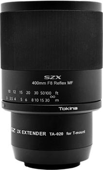 Tokina SZX 400mm f8 Reflex MF T-Mount + 2x Extender