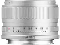 Ttartisan 4351157C, TTARTISAN AF 2,0/40 mm, L-Mount silber, Objektiv