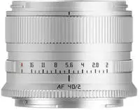 Ttartisan 4351142C, TTARTISAN AF 2,0/40 mm, Nikon Z-Mount silber, Objektiv