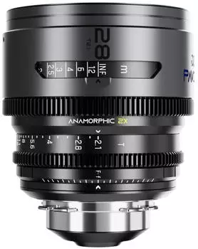 DZOFilm Pavo 2x Anamorphic 28mm T2.1 PL/EF Blue Metric
