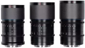 Sirui Saturn 35/50/75mm Anamorphisches Objektiv-Set T2.9 1.6x Vollformat Kohlefaser, blaue Flares, Z-Mount (Saturn 3S-ZB)