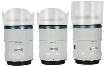 Sirui Sniper 23/33/56mm F1.2 APS-C Autofokus Objektiv 3er-Set wei&szlig;, Carbon (Nikon Z-Mount)