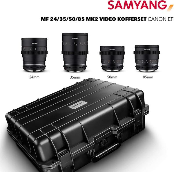 Samyang MF 24/35/50/85 MK2 VDSLR Set Canon EF
