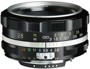 Voigtländer 28mm f2.8 Color Skopar SLIIs Nikon schwarz/silber