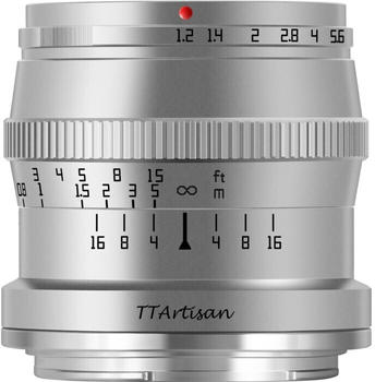 TTArtisan 50mm f1.2 Canon EF-M silber
