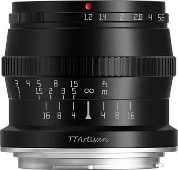 TTArtisan 50mm f1.2 Canon RF-S schwarz