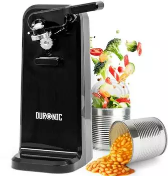 Duronic CO40 BK elektrischer Dosenöffner 50W, 3-in-1 mit Messerschärfer (CO40 BK)