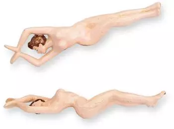 Aubaho Flaschenöffner-Paar aus Gusseisen, Frauenfigur, Retro-Design