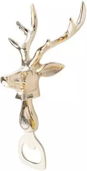 Boltze Flaschen&ouml;ffner Hirschkopf, Metall/Aluminium, silber (1012442)