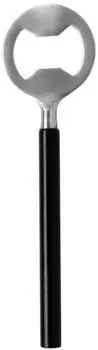 Fink Open End Flaschenöffner Kapselheber, Edelstahl, schwarz, 17cm