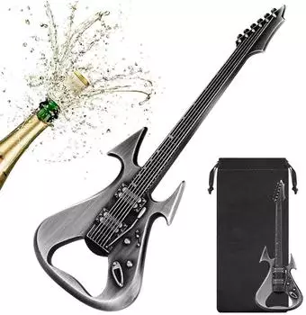 LuxusKollektion Flaschen&ouml;ffner E-Gitarre, Metall, silber (LKKCHER)