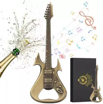 LuxusKollektion Flaschen&ouml;ffner Gitarrenform, bronze, mit Geschenkbox