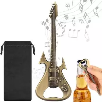 LuxusKollektion Flaschen&ouml;ffner Gitarrenform, bronze, Legierung (mit Geschenkt&uuml;te)