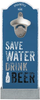 Contento Wandflaschenöffner Save Water