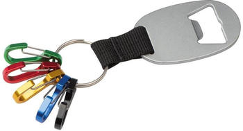Macma Metall-Schlüsselanhänger mit Flaschenöffner und 5 Minikarabinern