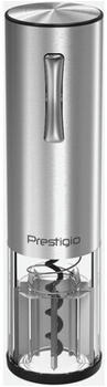 Prestigio Nemi elektrisches Wein&ouml;ffner-Set, Flaschen&ouml;ffner, Silber
