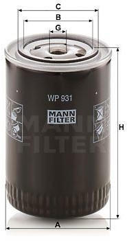 Mann Filter Ölfilter für Mazda Cx-5 3 6 2 Cx-7 Cx-3 Cx-30 (W 7061)