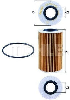Mahle Ölfilter Ø68,8mm für Lexus IS II FTundra 5.7 Flexfuel 4WD RC GS LC 500 (OX 554D1)