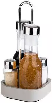 APS Element Menage Salz/Pfeffer/Essig/&Ouml;l, Betonst&auml;nder, 12,5x12,5x25cm (40412)