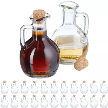 Relaxdays Glasflaschen zum Bef&uuml;llen 24er-Set 150ml
