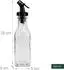 Relaxdays Öl-Spenderflasche aus Glas mit Ausgießer, 12er-Set, schwarz/transparent