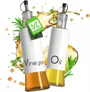 Kadax Würzmittelspender Glasflasche mit Stahlelementen, weiß (K4601)