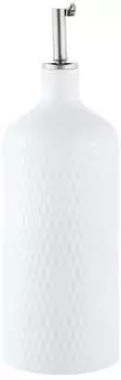 Maxwell & Williams Ölflasche White Basics Diamonds mit Ausgießer Edelstahl 0,5 L