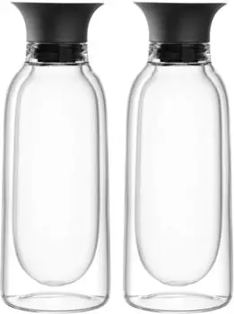 Leonardo DUO Flaschen 2er-Set, doppelwandig, Silikon-Ausgie&szlig;er (025609)