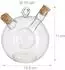 Relaxdays Essig- und Ölspender 2-in-1, transparent, 375ml
